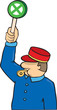 Railwayman - man in uniform on railway