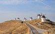 typical Spanish windmills in Consuegra, Spain