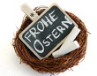 Frohe-Ostern-Tafel im Nest