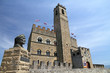 monument of Dante and Castello dei Conti Guidi in Poppi
