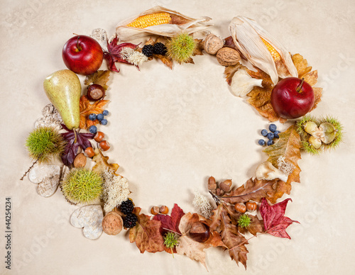 Photo: Circular Autumn border Circular Autumn border