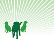 dog silhouette background