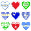 Illustration: Bayerische Herzen im Set Bayerische Herzen im Set