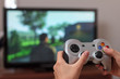 Playing video game