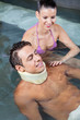 Man In Pool with Beautiful Woman