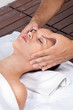 Woman Receiving Head Massage