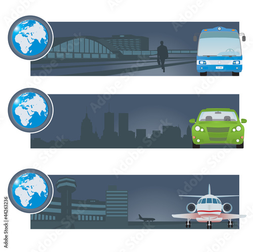 Vektor: Travel banners Travel banners
