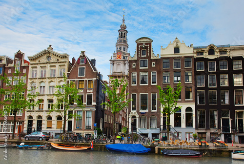 Photo: medieval houses of Amsterdam, Netherlands medieval houses of Amsterdam, Netherlands
