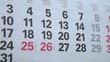 Terminkalender mit der Weihnachtszeit