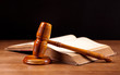judge gavel and  law bok