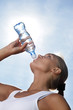 beauty girl drink water