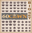 Crown. Vector set. Collection icons