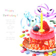 Photo: Colorful birthday cake Colorful birthday cake
