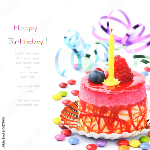 Photo: Colorful birthday cake Colorful birthday cake