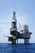 Offshore Jack Up Drilling Rig Over The Production Platform