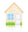 Vector: Brick house icon Brick house icon