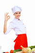 Young cook preparing food