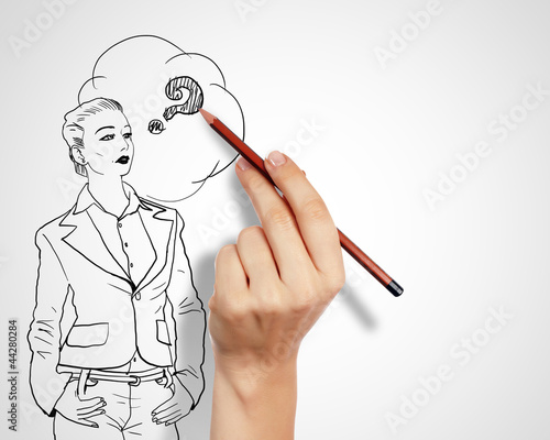 Photo: Questions and challenges in business drawing Questions and challenges in business drawing