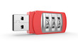 USB flash drive with combination lock