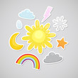 Vector: Sticker with weather Sticker with weather