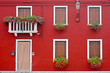 Colorful houses taken on  Burano island , Venice, Italy