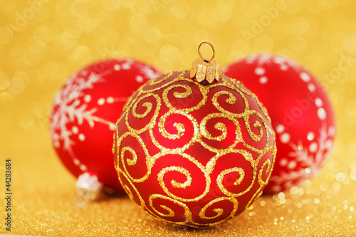 Photo: red christmas decoration red christmas decoration