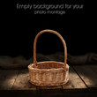 basket with empty space for your photo montage