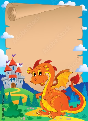 Vektor: Fairy tale theme parchment 3 Fairy tale theme parchment 3