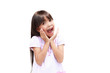 Portrait of surprised little girl