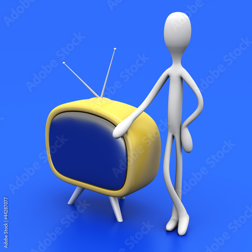 Illustration: Fernseher präsentieren Fernseher präsentieren