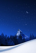Winternacht beim Matterhorn
