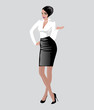 Frau im Businessoutfit, Illustration
