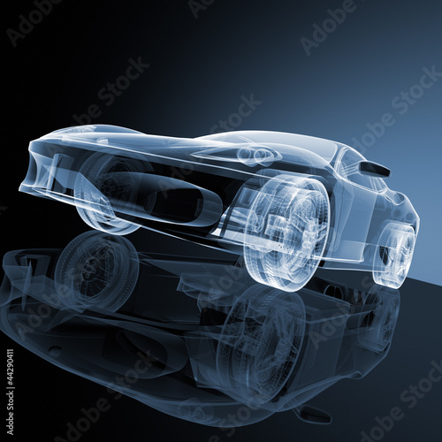 Illustration: Auto Entwicklung - CAD-Darstellung Auto Entwicklung - CAD-Darstellung