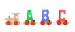 Wooden toy ABC train