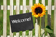 Schiefertafel mit Welcome