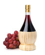 Full red wine bottle
