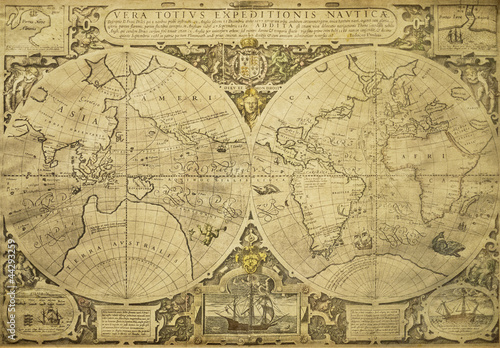 Foto: Vintage World Map Vintage World Map