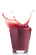 splash of red fruit juice
