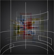 Abstract dark technology cube background texture