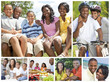 Foto: African American Families Montage Outside Summer African American Families Montage Outside Summer