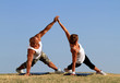Photo: Couple doing yoga Couple doing yoga