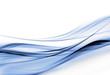 Blue fractal wave on white background