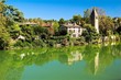 Berges de l'île Barbe à Lyon, France