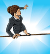 High wire business girl