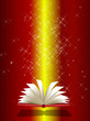 Illustration: Open book with blank pages- school and education concept Open book with blank pages- school and education concept