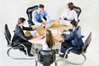 Business team working on their business project