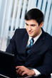 Businessman working with laptop