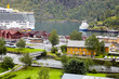 Ships and boats in Flam cruise harbour