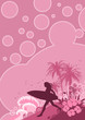 woman surf background