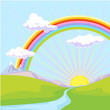 landscape with rainbow